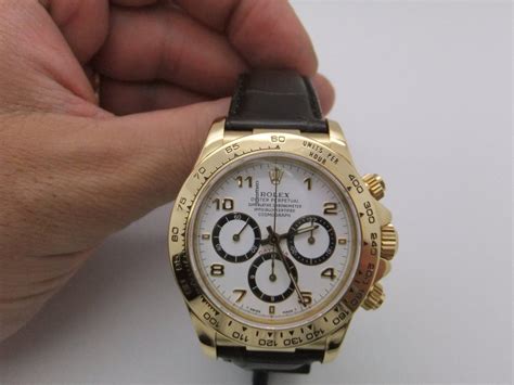 rolex daytona oro giallo cinturino pelle|Rolex Daytona Oro giallo .